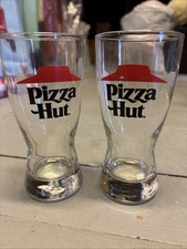 Lot of 2 Vintage Pizza Hut Beer Drinking Glasses