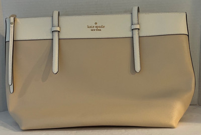 All Day Tote KATE SPADE New York Beige/White Milk Glass Multi Colorway 10x12x6''