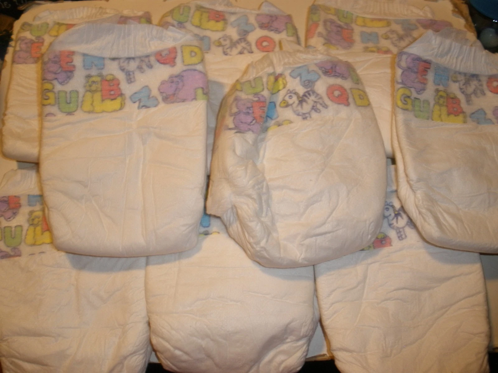 9 Vintage Berkeley and Jensen Early 2000s Vintage Diaper ABC Zoo Animals (T100)