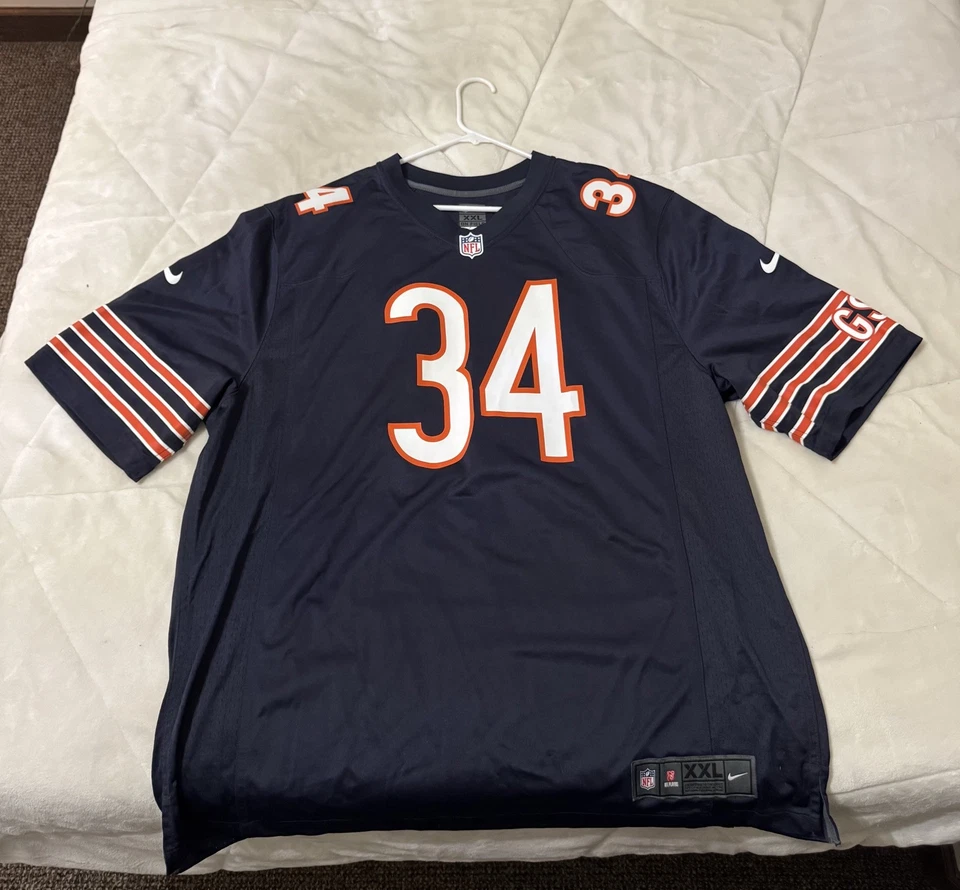 Camiseta deportiva cosida mediana de los Chicago Bears #34 Walter Payton Nike Vapor Max Foto 2 de 4