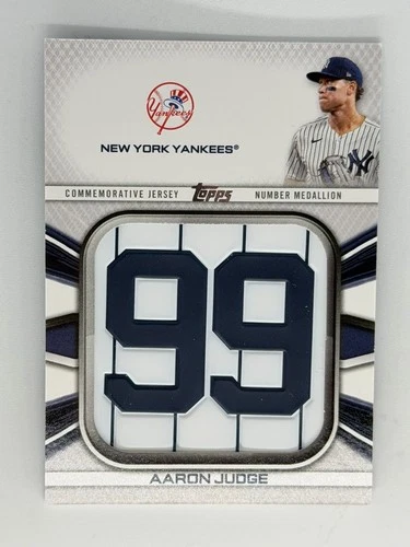 2022 Topps Series 1 Aaron Judge Jersey Number Medallion Card JNM-AJ Yankees
