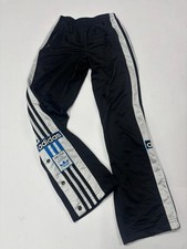 Women’s Adidas Original Popper Track Pants Y2K Tracksuit bottoms Black Size 10