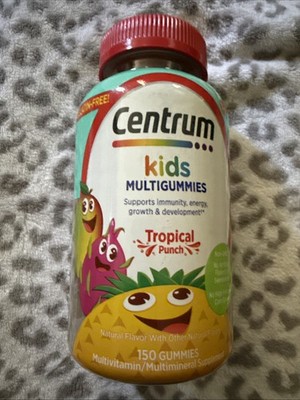 Centrum Kids Multivitamin Gummies, Tropical Punch Flavor Made With Natural Flavo