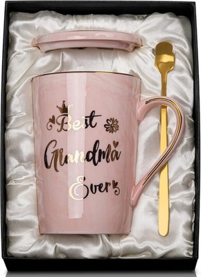 Gifts for Grandma - Best Ever Mug, Unique Christmas 14 Ounces, Pink 
