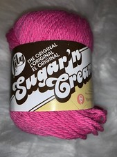 Lily Sugar'n Cream Yarn Solids-Hot Pink -102001-1740