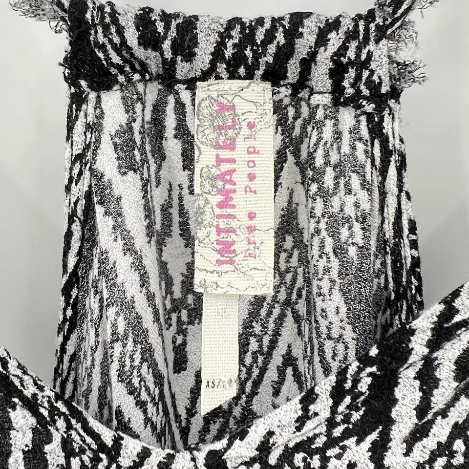 Vestido Free People Intimately Slip Camisón Mujer Talla XS Rayón Flecos Bohemio Foto 3 de 4