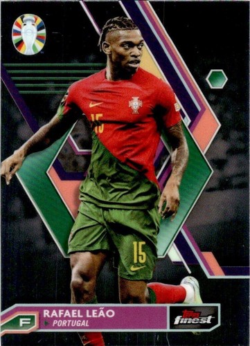 2022-23 Topps Finest UCC AC Milan Rafael Leao Auto Orange Wave /25