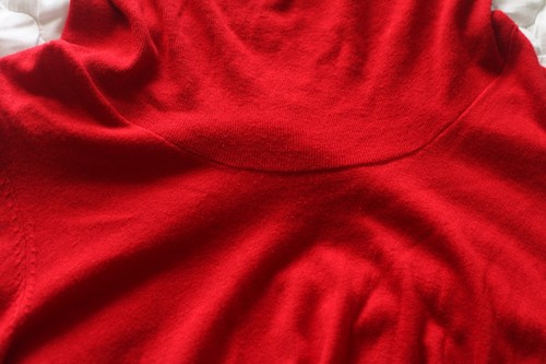 Donna Karen Silk Wool Cashmere Turtleneck Sweater Women's Medium Red - Picture 22 of 24