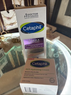 (BUNDLE) CETAPHIL FACE CREAM & OIL ABSORBING MOISTURIZER SPF 30 4 OZ EXP: 9/2026