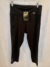 Puma Womens Black Cropped Leggings Dry Cell Size M - NWT