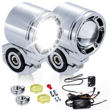 Harley Motorcycle Auxiliary Light LED Driving Spotlights Lamp 72W for 49MM Fork 