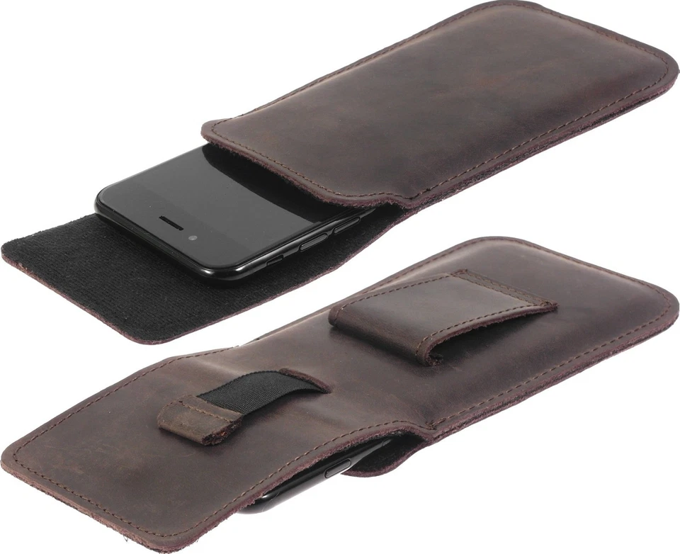 FLAP RIC MADE OF GENUINE LEATHER VERTICAL WAIST POUCH CASE COVER FOR IPHONE - Image 4 of 4