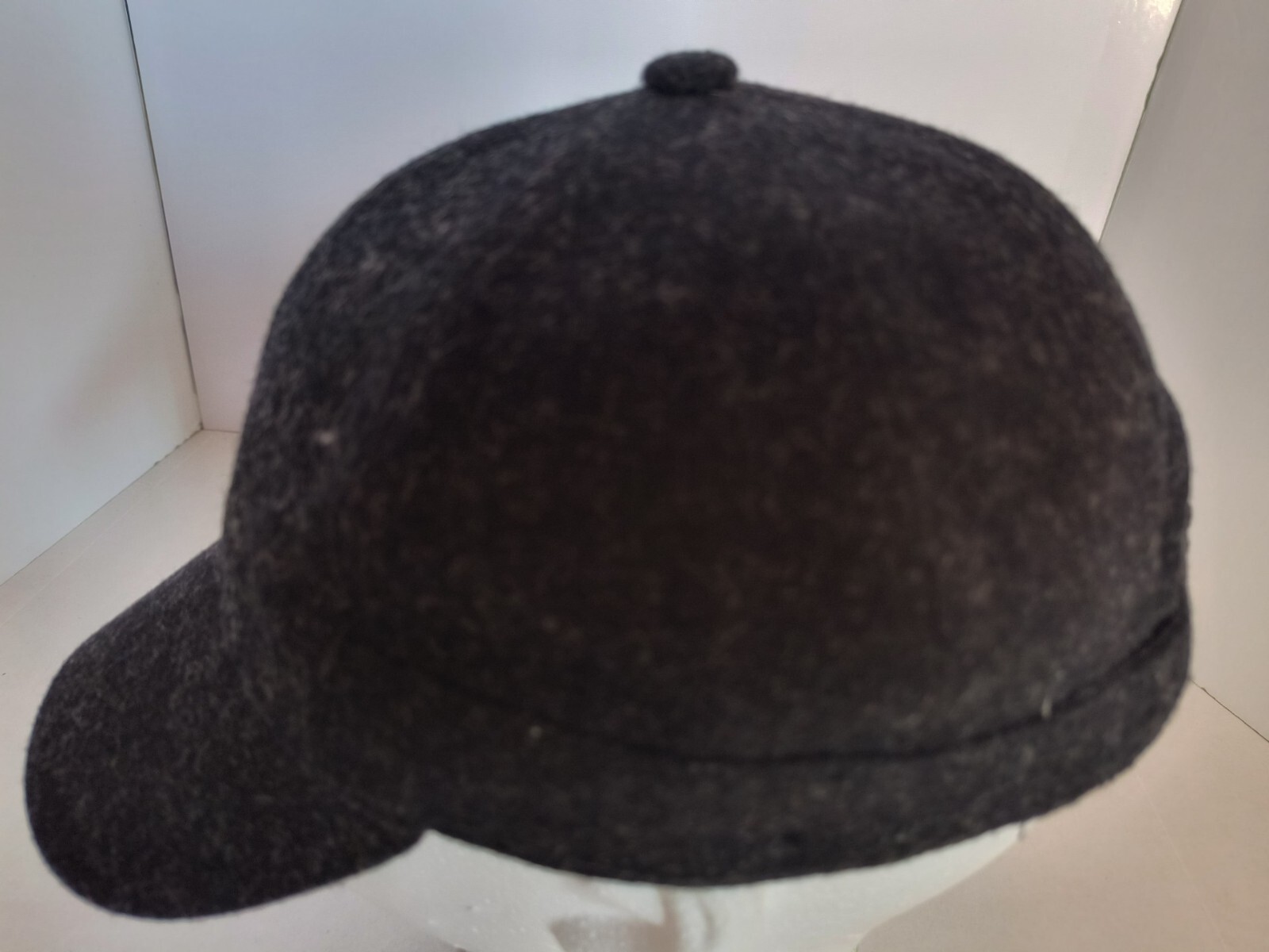 HATATTACK BLACK CAP HAT BASEBALL Wool Blend Truck… - image 4