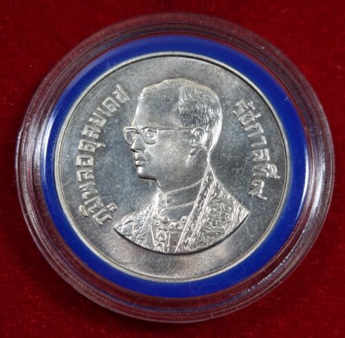 1986 “6th Asian Orchid Conference” silver coin 600 Baht, UNC with Royal mint box - Picture 2 of 6