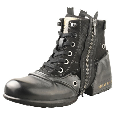 Replay Clutch Mens Ankle Boots in Black