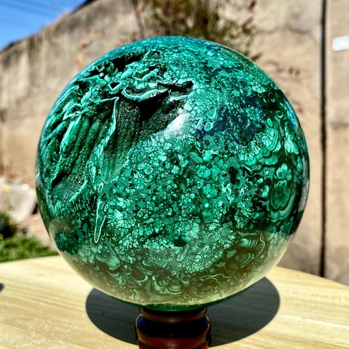 10LB Natural malachite ball quartz crystal energy ball reiki healing - Picture 10 of 22