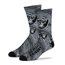 Zubaz By For Bare Feet NFL Adults Unisex Las Vegas Raiders Zubified Dress Socks