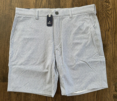Johnnie O NWT Men's 36 Shorts Light Gray Grey Patterned Dauphin JMSH2200 NWT$110