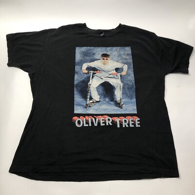 Oliver Tree Razor Scooter Photo Logo size XL Black T Shirt Merch Tee