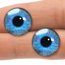 18mm Blue Glass Doll Eyes Realistic Human Craft Eyeball Set