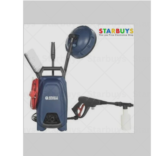 Spear & Jackson Electric High Pressure Jet Washer 1400W 100 Bar For Car
