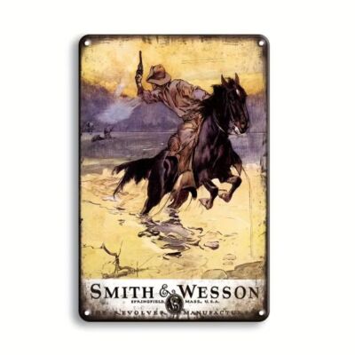 Blechschild Smith and Wesson Werbeschild 20x30cm Retro Vintage TE198