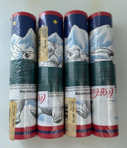 Vintage Coca Cola Polar Bears Wallpaper Border, 4 rolls, 20 yd, Pattern 581755