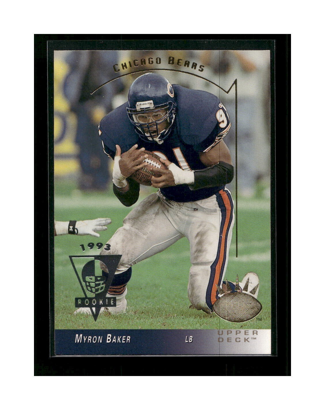 1993 Upper Deck Sp Myron Baker RC Chicago Bears #38 Football Card