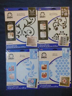 Plaid FolkArt Laser Stencil Small 9 1/2 x 8 1/2'' New You Choose