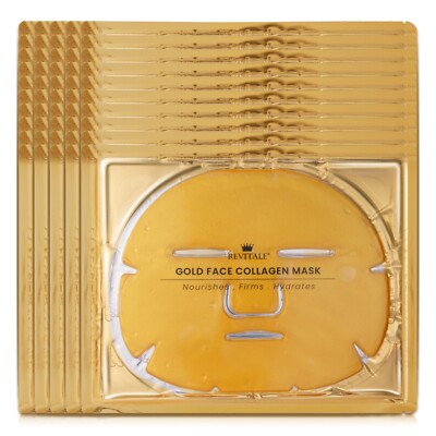 Revitale 24K Premium Gold Bio Kollagen Gesichtsmaske - pflegt, strafft & hydratisiert 