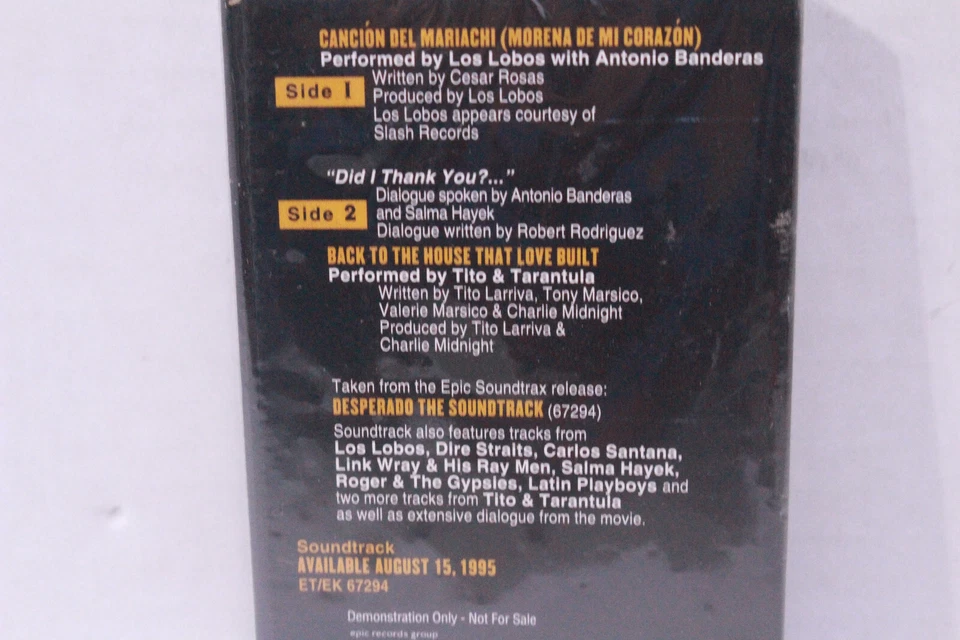 Desperado The Sampler Cassette Tape Columbia Pictures 1995 EAT7235 NEW Sealed - Image 4 of 4