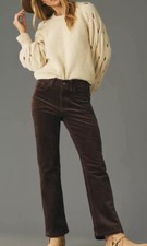 Anthropologie Pilcro The Yaya Mid-Rise Corduroy Crop Flare Jeans Size 31