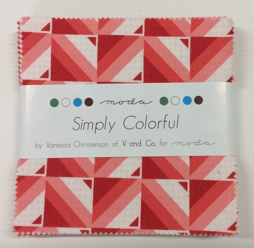 Simply Colorful by V and Co - fabric Charm Squares- 42 x 5" squares Moda