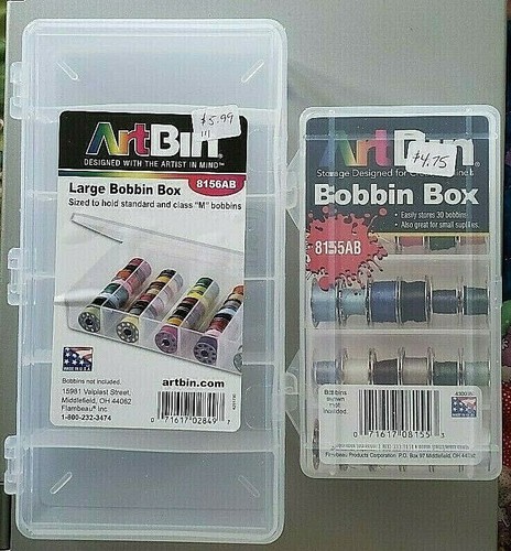 ARTBIN Bobbin Boxes one or both Small or Large Thread Storage