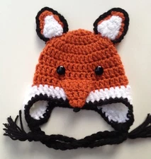 CROCHET FOX BABY HAT infant toddler child adult cap beanie  photo prop USA