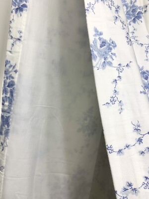 Rideaux Laura Ashley Sophia - 2 Panneaux 40x85 Pouces - Fleuri Bleu - Occasion