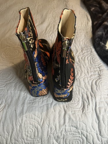 Zara Basic Collection Jacquard Embroidered Ankle Boot Preowned Women Size EU 42 - Picture 5 of 6