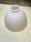 Vtg 8x5 5/8 Wide Milk Glass Checkered Cone Shaped Lamp Shade Torchiere Light  A1