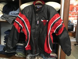jaqueta de couro chicago bulls