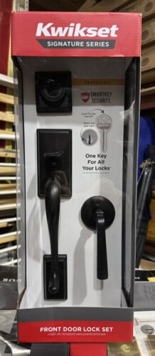 Kwikset Signature Series Hawthorne Matte Black Handleset - NEW!! - SHIPS FREE!!