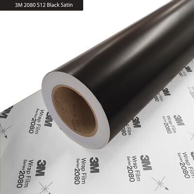 40,01 /m² 3D Autofolie Car Wrapping Satin Black 3M 2080  S12 Folie 152cm x 60cm