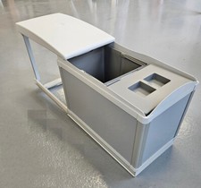 Pattumiera estrabile cucina raccolta differenziata 2 secchi 26x47xh.38cm incasso