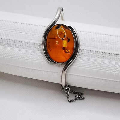 Beautiful sight!! Beautiful Amber Sterling Silver Bangle