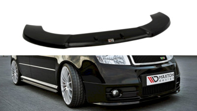 Front Diffuser Diffusor Maxton Design Gloss Black Abs For Skoda Fabia Mk1 Rs