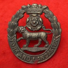 York & Lancs Regiment cap badge all brass