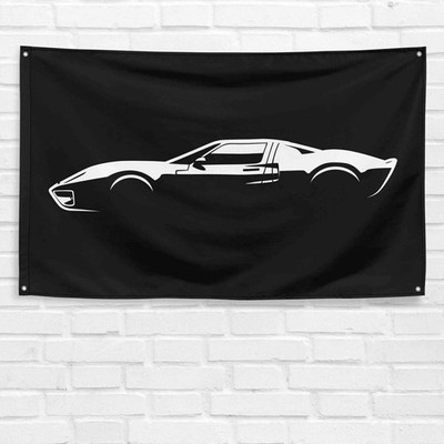 GT40 3x5 ft Flag Classic Le Mans Race Car Show Garage Racing Gift Banner