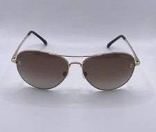 CHANEL CH 4189-T-Q N395/S9 59-14-135 Gold Titanium Aviator Sunglasses Italy EUC 