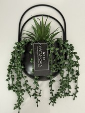 NEXT BOTANICAL ARTIFICIAL GREEN HANGING PLANTS 23 x 14 cms BNWT