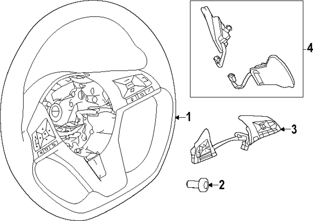 Genuine Nissan Steering Wheel 48430-6CA3B