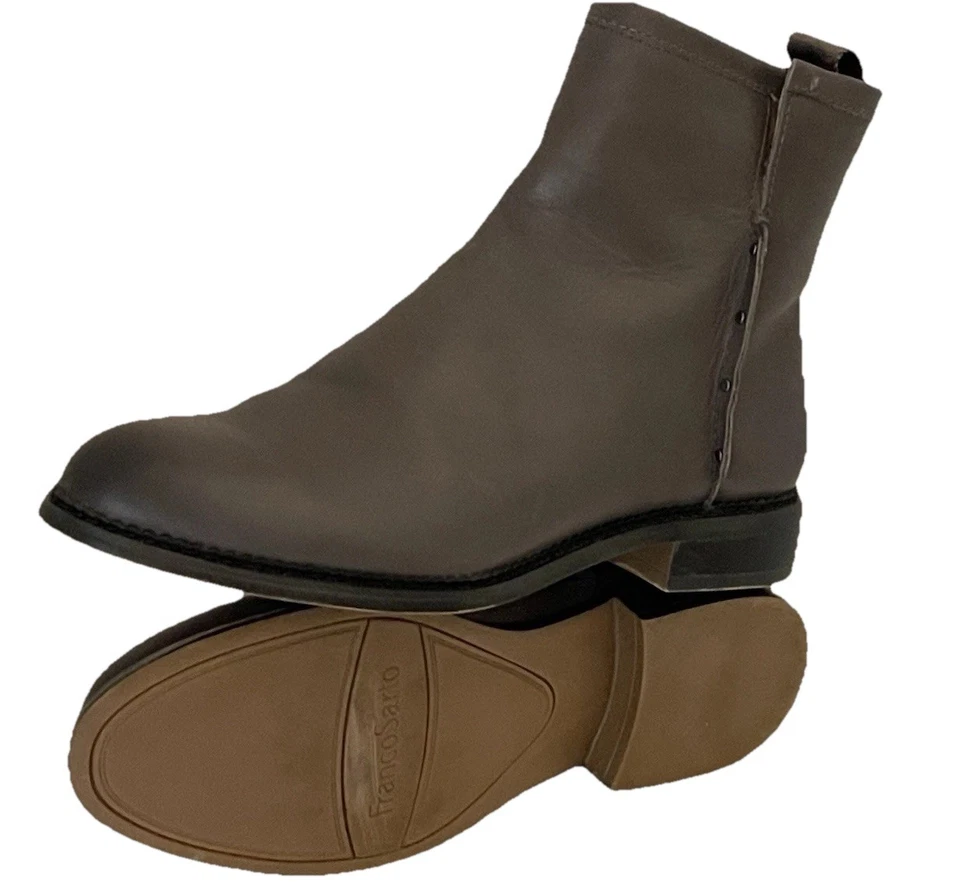 Botines Franco Sarto Mujer L-Hixton Cuero Talla 7.5M Gris Estilo Occidental Usados en Excelente Condición Foto 4 de 4